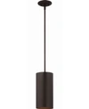 Volume Lighting 1-light Cylinder Mini Pendant In Bronze