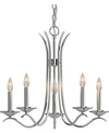 Volume Lighting Alesia 5-light Hanging Chandelier In Silver