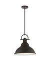 Volume Lighting 1-light Integrated Led Downrod Pendant In Bronze