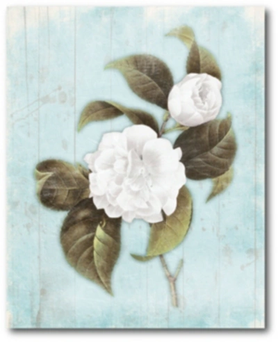 Courtside Market Light Blue Wood Floral Gallery-wrapped Canvas Wall Art In Multi