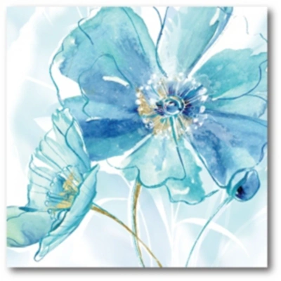 Courtside Market Light Blue Flower Ii Gallery-wrapped Canvas Wall Art In Multi