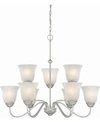 Volume Lighting Hammond 9-light Hanging Chandelier In Platinum