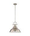 Volume Lighting 1-light Integrated Led Downrod Pendant In Silver