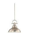 Volume Lighting 1-light Integrated Led Downrod Pendant In Silver