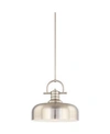 VOLUME LIGHTING 1-LIGHT INTEGRATED LED DOWNROD BOWL PENDANT