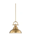 Volume Lighting 1-light Integrated Led Downrod Pendant In Brass