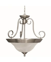 Volume Lighting Troy 3-light Convertible Hanging Pendant In Silver