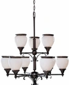 Volume Lighting Hyde Park 9-light Hanging Chandelier In Bronze
