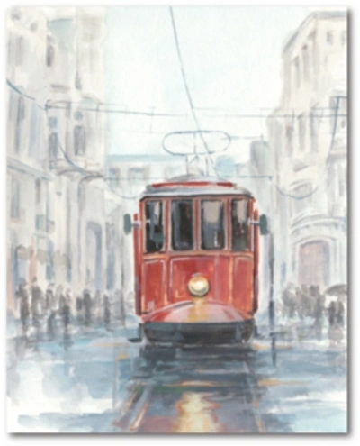 Courtside Market Watercolor Streetcar Study I Gallery-wrapped Canvas Wall Art In Multi