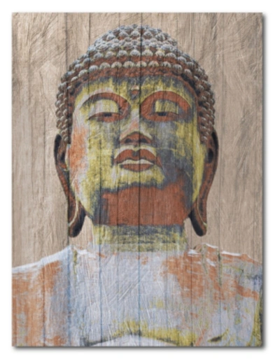 Courtside Market Wooden Painted Buddha Gallery-wrapped Canvas Wall Art In Multi