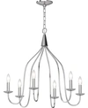Volume Lighting Windsor 6-light Hanging Chandelier In Chrome