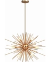 Volume Lighting Alice 12-light Down Rod Chandelier In Curry