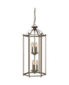 VOLUME LIGHTING 6-LIGHT CANDLE-STYLE HANGING CAGE MINI CHANDELIER PENDANT
