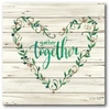 COURTSIDE MARKET GATHER TOGETHER HEART WREATH GALLERY-WRAPPED CANVAS WALL ART