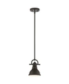 Volume Lighting 1-light Integrated Led Mini Downrod Pendant In Bronze