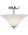 Volume Lighting Alesia 2-light Semi-flush Mount Ceiling Fixture In Silver