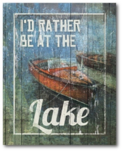 Courtside Market Rather Be At The Lake Gallery-wrapped Canvas Wall Art In Multi