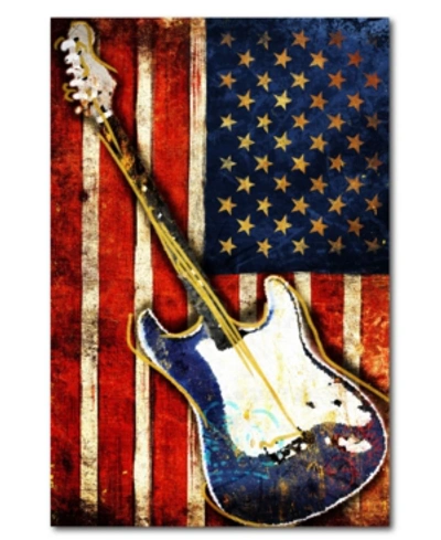 Courtside Market Patriotic Guitar Gallery-wrapped Canvas Wall Art In Multi