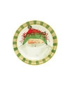 Vietri Old St. Nick Striped Hat Dinner Plate In Green