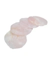 Nature's Decorations - Luxury Rose Quartz Coaster Set Of 4 In Pink