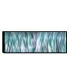 CHIC HOME DECOR BLUE FLAMES 1 PIECE FRAMED CANVAS WALL ART ABSTRACT -8" X 23"