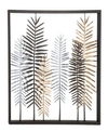 Rosemary Lane Modern Iron Framed Leaves Wall Decor In Multi