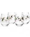 Pfaltzgraff Stemless Wine Glasses, Set Of 4 In Assorted