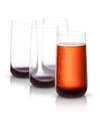 Joyjolt Black Swan Crystal Highball Glasses - 18.2 oz - Set Of 4 In Clear