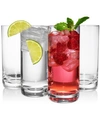 Joyjolt Stella Highball Glasses Set Of 4 In Clear