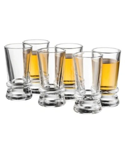 Joyjolt Afina Heavy Base Shot Glass Set Of 6 In Clear