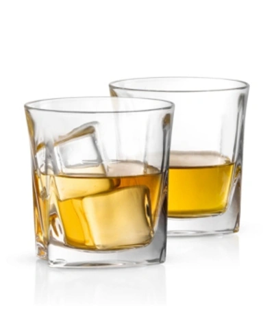 Joyjolt Luna Old Fashioned Whiskey Glasses Set Of 2 In Clear