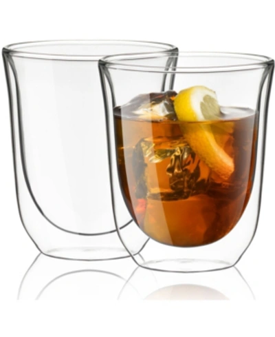 Joyjolt Levitea Double Wall Glasses Set Of 2 In Clear