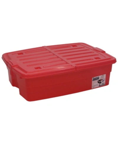 Taurus 10 Gallon Underbed Storage Organizer Tote In Coral