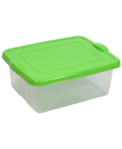 Taurus 2.5 Gallon Clearview Storage With Color Snap-on Lid In Green