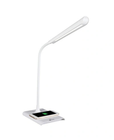 Ottlite Power Up Led Desk Lamp With Wireless Charging In White