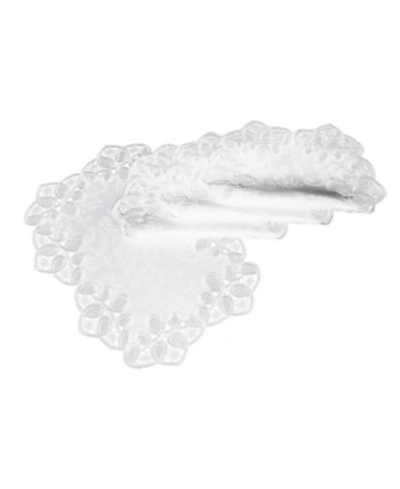 Xia Home Fashions Antebella Lace Embroidered Cutwork Placemats, 13" X 19", Set Of 4 In White