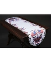 XIA HOME FASHIONS STAR SPANGLED EMBROIDERED CUTWORK TABLE RUNNER, 15" X 53"