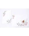 MANOR LUXE PINECONE AND BERRY EMBROIDERED CHRISTMAS PLACEMATS, SET OF 4