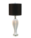 JECO CERAMIC TABLE LAMP WITH CRYSTAL BASE