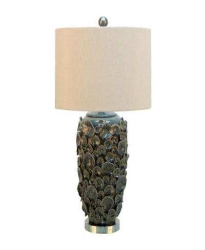 Jeco Ceramic Table Lamp In Grey