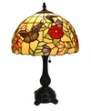 AMORA LIGHTING TIFFANY STYLE BUTTERFLIES TABLE LAMP