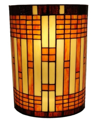 Amora Lighting Tiffany Style 2-light Geometric Wall Sconce In Multi