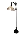 Amora Lighting Tiffany-style Reading Floor Lamp In White