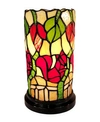 Amora Lighting Tiffany Style Floral Mini Table Lamp In Multi