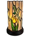 Amora Lighting Tiffany Style Dragonfly Mini Table Lamp In Multi
