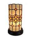 Amora Lighting Tiffany Style Floral Mini Table Lamp In Multi