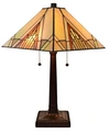 AMORA LIGHTING TIFFANY STYLE MISSION TABLE LAMP