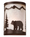 VAXCEL BOZEMAN 1 LIGHT RUSTIC BEAR WALL SCONCE INDOOR OR OUTDOOR