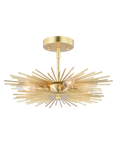 Vaxcel Nikko Gold-tone Mid-century Modern Sputnik Ceiling Light