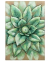 Empire Art Direct 'succulent 2' Mixed Media Iron Hand Painted Dimensional Wall Sculpture In Multi